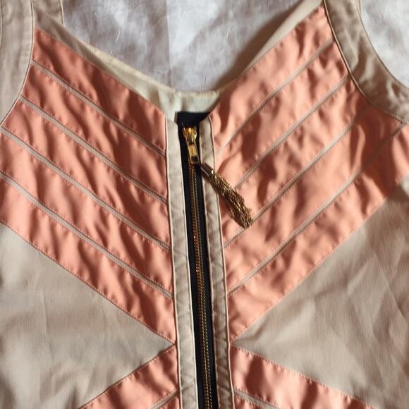 Wish pink patterned exposed zipper sheath dress, small - Picture 6 of 8